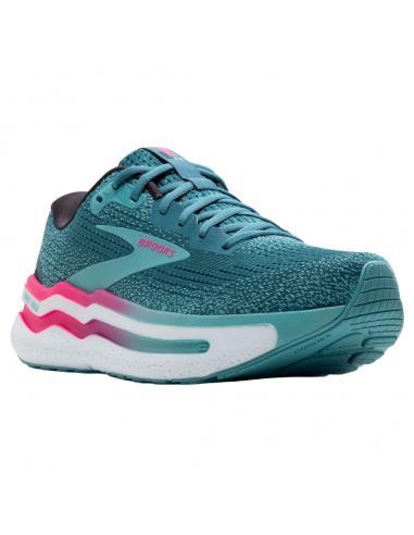 Brooks Ghost Max 2 Storm Blue/Knockout Pink/Aqua Running Shoe (Women's) paiement sécurisé