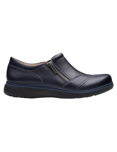 Clarks Certina Pure Navy Leather Slip-On (Women's) pas cher chine