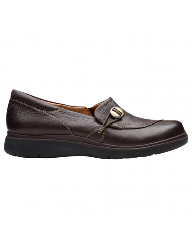 Clarks Certina Ease Dark Brown Leather Slip-On (Women's) brillant des détails fins