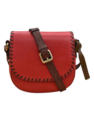 ili New York Urbano Saddle Bag Red Currant/Coffee 2024