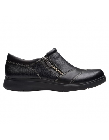 Clarks Certina Pure Black Leather Slip-On (Women's) les ctes