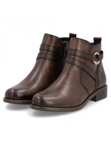 Remonte Arielle 77 Nougat Brown Leather Bootie (Women's) soldes