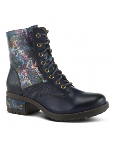 L'artiste By Spring Step Marty-Met Navy Multi Leather Boot (Women's) Comparez plus de prix