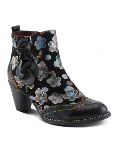 L'artiste By Spring Step Glynn Black Multi Leather Boot (Women's) Par le système avancé 