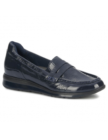 Ros Hommerson Dannon Navy Crinkle Patent Loafer (Women's) le concept de la Pate a emporter 