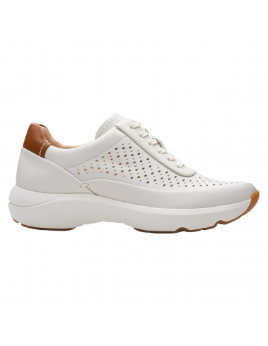 Clarks Tivoli Grace Off White Leather Sneaker (Women's) Par le système avancé 