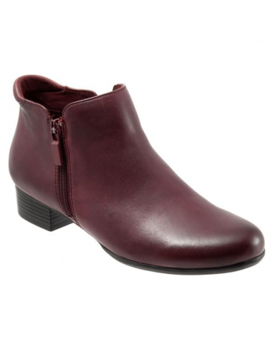 Trotters Major Dark Red Leather Bootie (Women's) shop