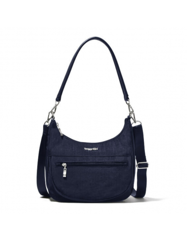 Baggallini Modern Pocket French Navy Half Moon Bag (Women's) Profitez des Offres !