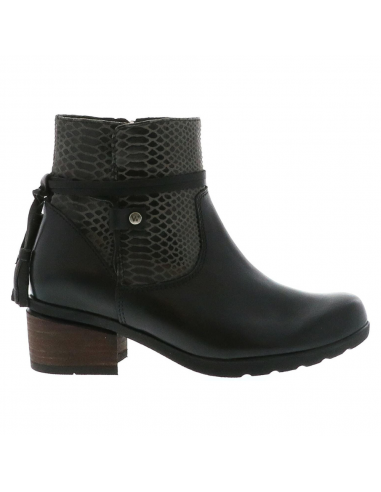 Wolky Idalia Dark Grey Leather Bootie (Women's) soldes