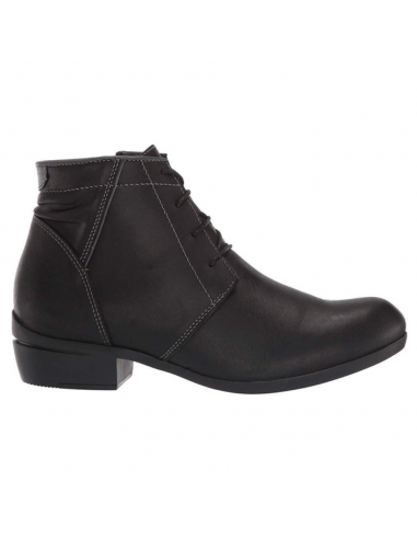 Wolky Delano Softy Wax Black Leather Bootie (Women's) la colonne vertébrale