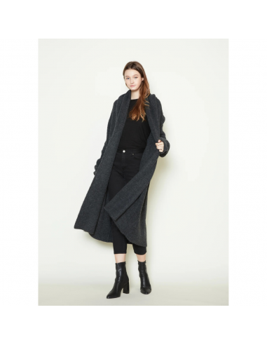 Look By M Collared Charcoal Long Cardigan (Women's) Economisez 