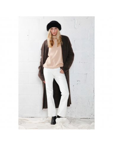 Look By M Collared Mocha Long Cardigan (Women's) commande en ligne