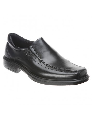 Ecco Helsinki Bike Toe Slip-On Black Leather (Men's) pas cher