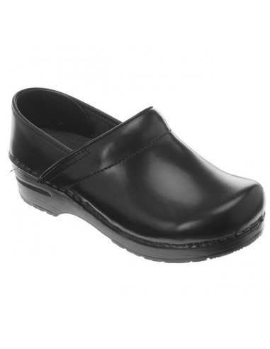 Dansko Professional Black Cabrio Clog Black Leather (Women's) de pas cher