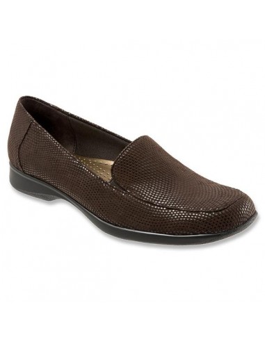 Trotters Jenn Mini Dots Dark Brown Patent Suede Leather (Women's) rembourrage situé sous