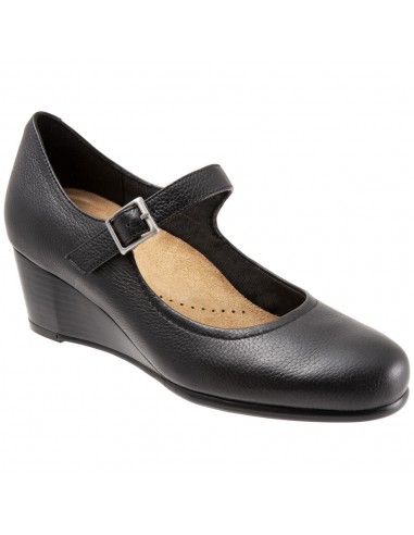 Trotters Willow Black Leather Wedge Shoe (Women's) à prix réduit toute l'année