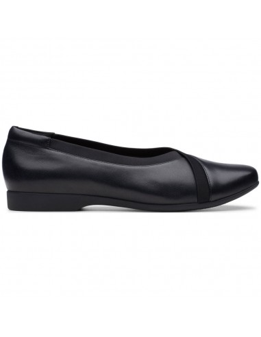 Clarks Un Darcey Ease Slip-On Black Leather (Women's) JUSQU'A -70%! 