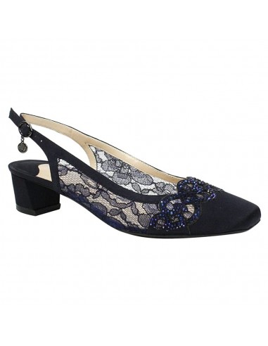 J. Renee Faleece Heel Navy Lace (Women's) JUSQU'A -70%! 