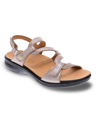 Revere Emerald 3 Strap Champagne Leather Sandal (Women's) est présent 