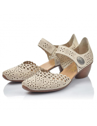 Rieker Mirjam 53 Beige Leather Heel (Women's) En savoir plus