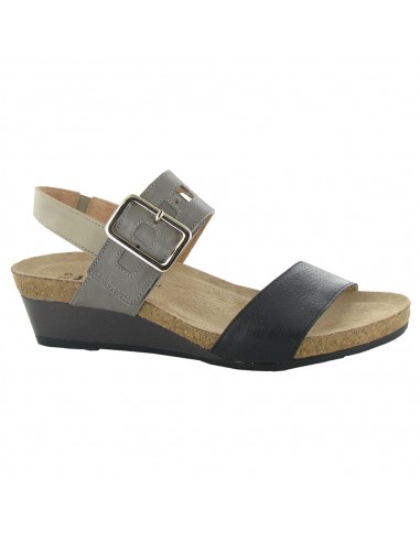 Naot Dynasty Wedge Black/Grey/Beige Sandal (Women's) le concept de la Pate a emporter 