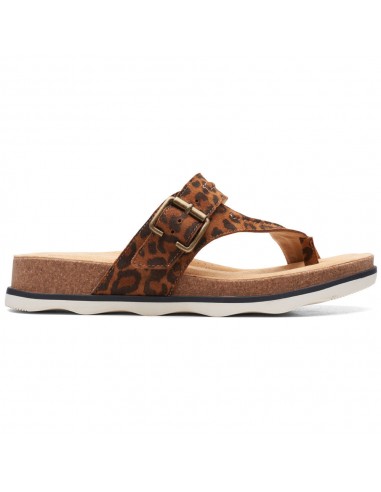 Clarks Brynn Madi Sandal Leopard Leather (Women's) Pour