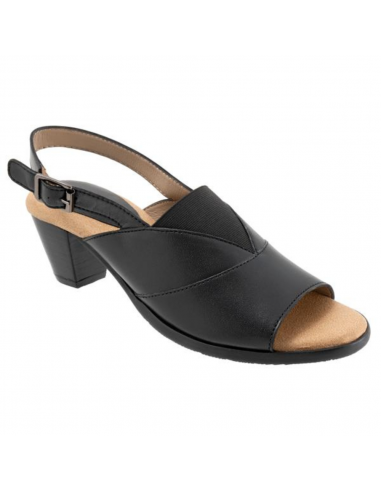 Trotters Mavis Black Leather Sandal (Women's) offre 