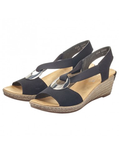 Rieker Fanni H6 Wedge Sandal Black (Women's) de pas cher