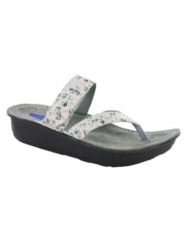 Wolky Tahiti Off White/Grey Thong Sandal (Women's) la chaussure