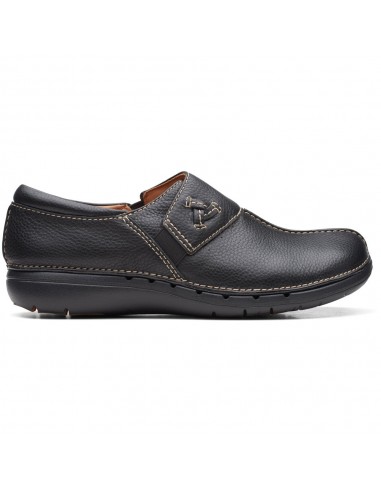 Clarks Un Loop Ave Slip-On Black Leather (Women's) sur le site 