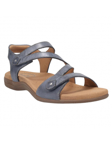 Taos Big Time Dark Blue Leather Sandal (Women's) votre