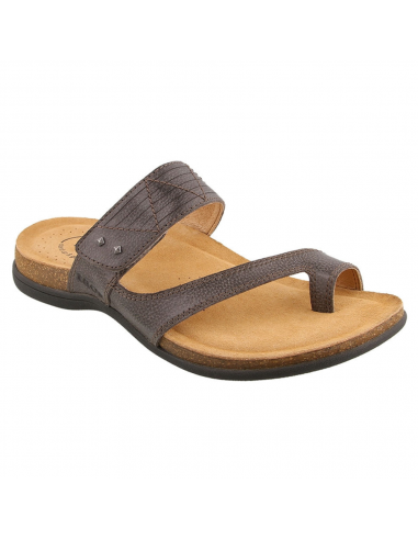 Taos Zone Dark Grey Leather Sandal (Women's) Les êtres humains sont 