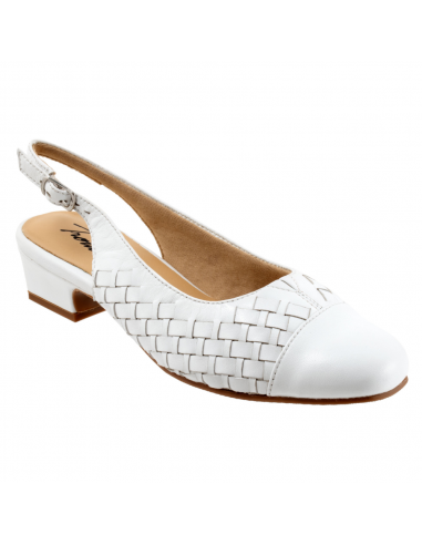 Trotters Dea Woven White Leather Pump (Women's) la colonne vertébrale