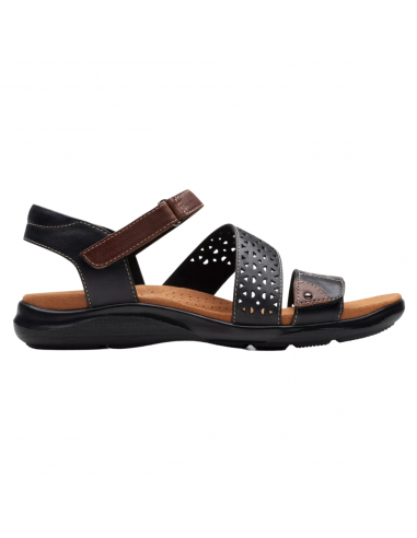 Clarks Kitly Way Black Leather Sandal (Women's) 2023