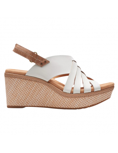 Clarks Elleri Grace White Leather Sandal (Women's) commande en ligne