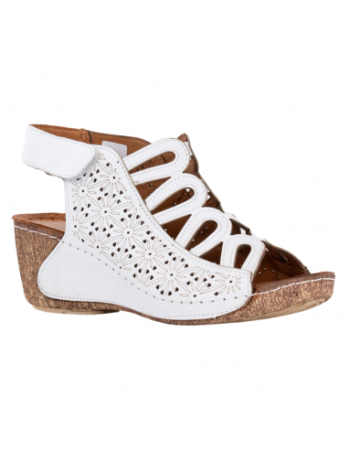 Spring Step Inocencia White Leather Sandal (Women's) Comparez et commandez 