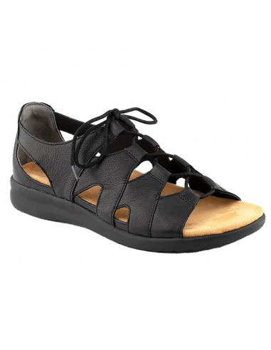 Ziera Barnett Black Leather Sandal (Women's) Par le système avancé 