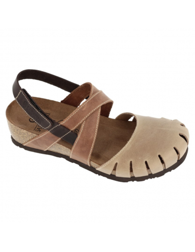 Sabatini Calzature Elsa Beige/T.Moro Sandal (Women's) en linge