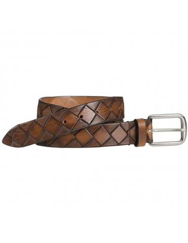 Johnston & Murphy Basketweave Belt Tan pas cher