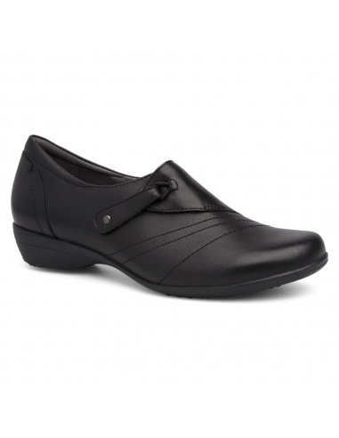 Dansko Franny Wide Black Milled Nappa Leather Slip-On (Women's) store