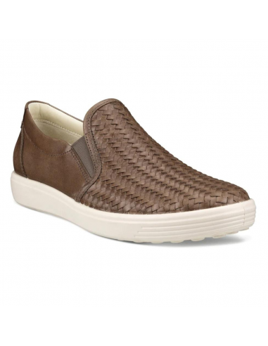 Ecco Soft 7 Woven Taupe Slip-On (Women's) Les êtres humains sont 