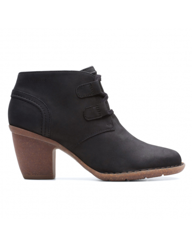 Clarks Carleta Lyon Black Oily Leather Boot (Women's) Livraison rapide