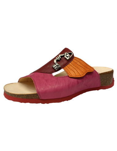 Think! Mizzi Face Fuxia/Kombi Leather Sandal (Women's) le concept de la Pate a emporter 