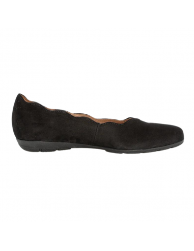 Gabor Scalloped Black Suede Ballet (Women's) Comment ça marche