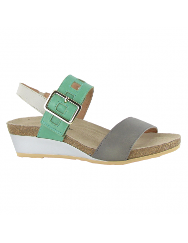 Naot Dynasty Wedge Grey/Jade/Ivory Sandal (Women's) la colonne vertébrale