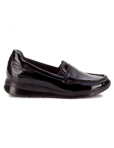 Ros Hommerson Dannon Black Crinkle Patent Loafer (Women's) Vous souhaitez 