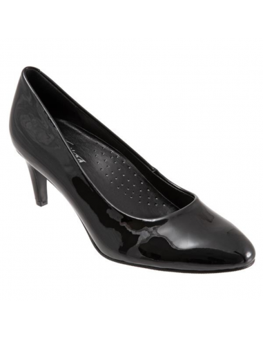 Trotters Babette Black Leather Heel (Women's) pas chere