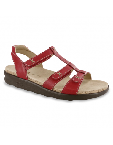 SAS Sorrento Red Sandal (Women's) pas cher