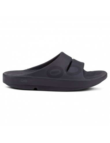 OOFOS OOahh Sport Flex Black Mat Sandal (Unisex) Livraison rapide