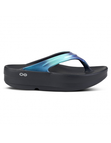 OOFOS OOmega OOlala Luxe Black Atlantis Sandal (Unisex) votre